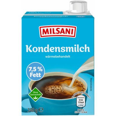 Milsani Kondenzované mléko 7,5% tuku 340 g – Zboží Dáma