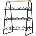 H&S Decoration STOJAN NA VÍNO VIOLA 46X29X33 cm ČERNÁ/HNĚDÁ – Zboží Dáma