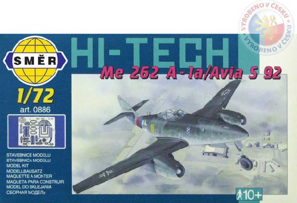 Směr modely plastové MESSERSCH. Me262A Hi Tech 1:72