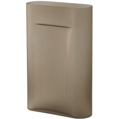 Muuto Váza Ridge Vase Frosted Glass béžová High 48,5 – Hledejceny.cz