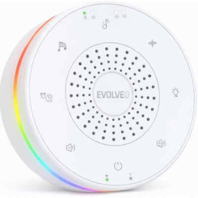 EVOLVEO Nubiloo uspávací modul s bílým šumem ukolébavkami a barevným světlem na dobrou noc – Hledejceny.cz