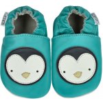 Capiki Kožené capáčky tučňáček na tyrkysové – Zboží Dáma