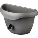 Plastia květináč samozavlažovací Siesta na zeď 29 cm antracit – Hledejceny.cz