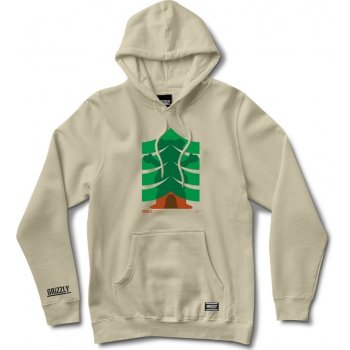 GRIZZLY mikina Strong Branches Pullover Hoody Bone