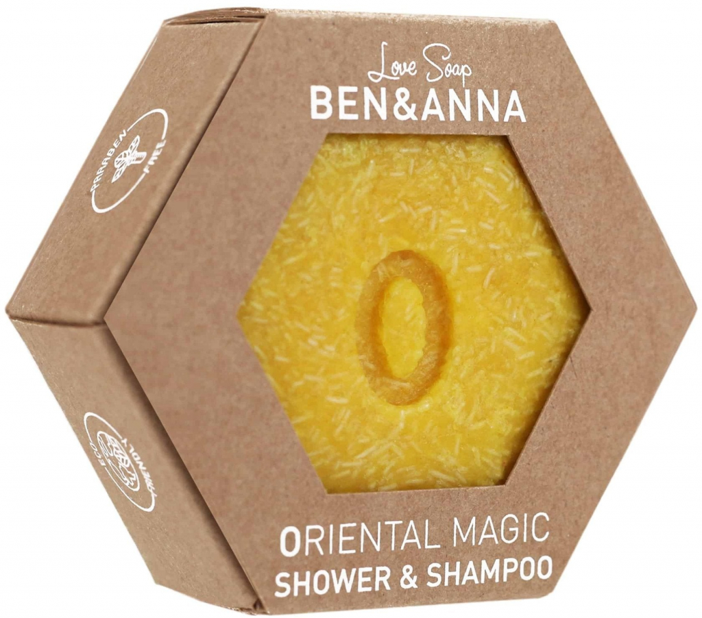 Ben & Anna tuhý šampon na vlasy a tělo Orientalní magie 60 g