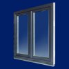 Okno DOMO-OKNA Antracitové dvoukřídlé okno 130x120 cm (1300x1200 mm) - pravé