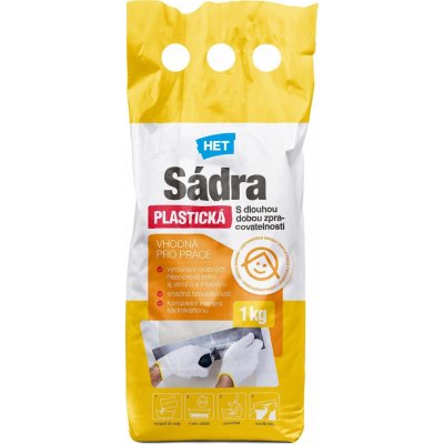 HET Sádra plastická bílá 1kg – Zboží Mobilmania
