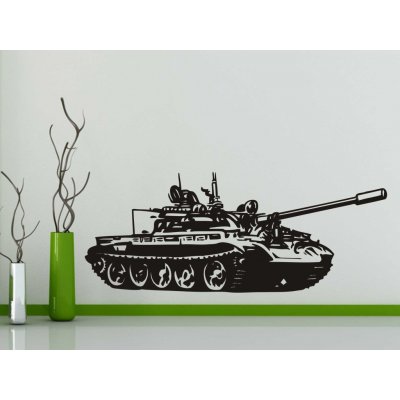 Popy design Samolepka na zeď - Tank Tmavě červená, rozměry 60x24 cm – Zbozi.Blesk.cz