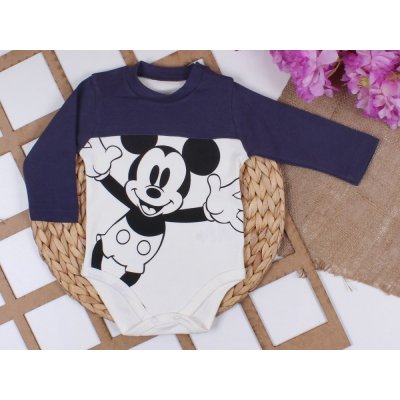 Kojenecké body dlouhý rukáv Mickey Mouse