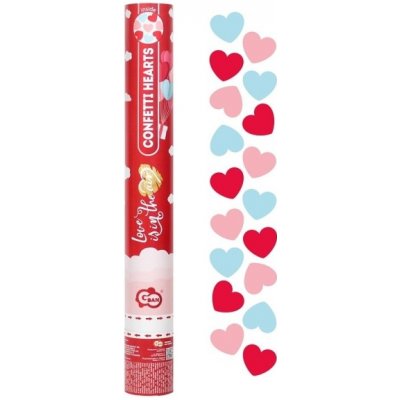 Godan Konfety vystřelovací Love is in the air srdíčka 40 cm – Zbozi.Blesk.cz