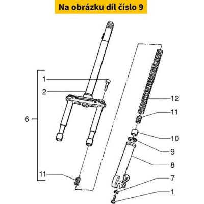 Centauro Gufera přední vidlice 30x38/42x12 111A084FK | Zboží Auto