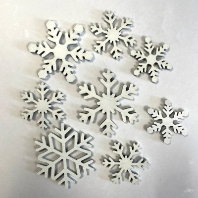 Dekorace z Česka Sada 8 ks vloček 4-7 cm Barva: Bílá – Hledejceny.cz