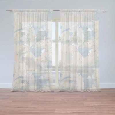 Záclony Listí: 2 ks - 150x250 cm - Sablio – Hledejceny.cz