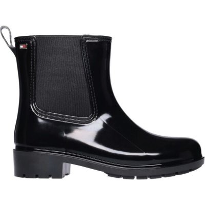 Tommy Hilfiger FLAG RAINBOOT Dámské holínky černá – Sleviste.cz