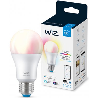 Philips WiZ Chytrá LED žárovka RGBW stmívatelná A60 E27/8W/230V 2200-6500K – Zboží Mobilmania