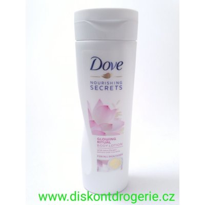 Dove Nourishing Secrets Glowing Ritual tělové mléko (Lotus Flower Extract and Rice Milk) 250 ml