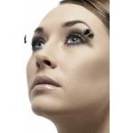 Smiffys Řasy černé s peřím – Zboží Mobilmania