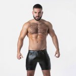 LOCKER GEAR Punch Hole Leatherette Cargo Short šortky z umělé kůže LARGE – Zboží Dáma