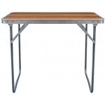 Aga MR2022 Skládací kempingový stolek 70x50x60 cm Hnědý – Zboží Mobilmania