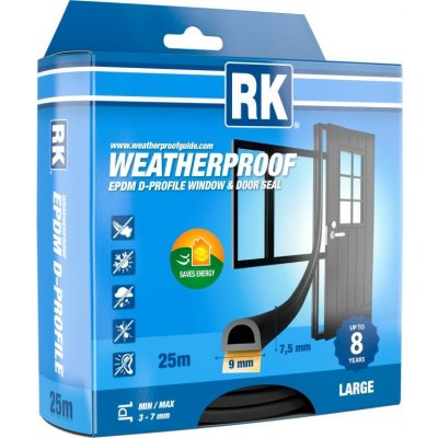 Těsnění oken a dveří EPDM – D-profil, černá 25 m | Zboží Auto