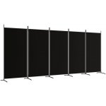 vidaXL 5dílný paraván černý 433 x 180 cm textil – Zboží Dáma
