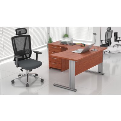 NABYTEK-DESIGNOVY.CZ - ZEP 1.8 03 Sestava kancelářského nábytku Komfort 1.8 calvados – Zboží Dáma