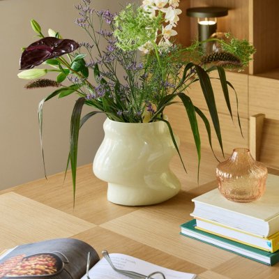 Hübsch Váza Lote, písková barva, výška 20 cm, sklo - 662114 – Hledejceny.cz