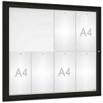 PROCITY Venkovní elegantní vitrína Tradition, 8 x A4, černá | Zboží Auto