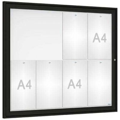 PROCITY Venkovní elegantní vitrína Tradition, 8 x A4, černá | Zboží Auto