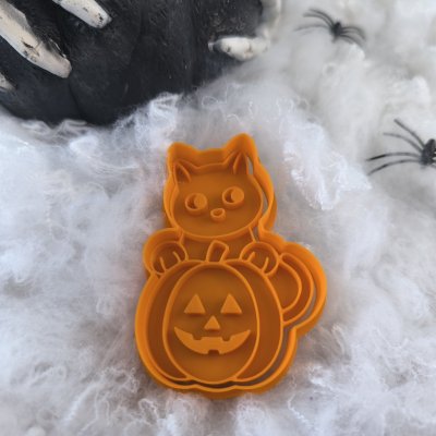 Dýně s kočkou | Vykrajovátka a razítka pro Halloween | Strašidelné vykrajovátko – Hledejceny.cz