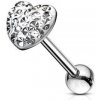 Piercing Šperky4U piercing do jazyku srdce PJ01059-C