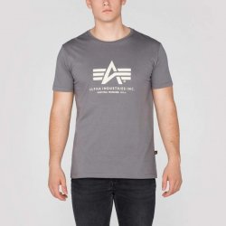 Alpha Industries tričko Basic T Shirt šedá černá