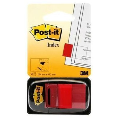 3M POSTIT Samolepicí záložky se zásobníkem, červená, 25 x 43 mm, 50 listů, 3M POSTIT 7100089833 ,balení 50 ks – Hledejceny.cz