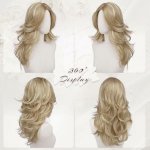 Feshfen Zlatavě blond melírovaná paruka s ofinou – Sleviste.cz