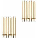 GODAN Narozeninové svíčky s podstavcem délka 10 cm, , zlaté – Zboží Dáma