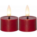 Star trading LED čajová svíčka FLAMME SET 2ks červená – Sleviste.cz