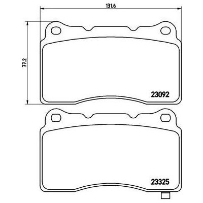Sada brzdových destiček, kotoučová brzda BREMBO P 54 039X | Zboží Auto