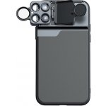 Pouzdro AppleMix Apple iPhone 12 Pro s výměnnémi objektivy - 5x objektiv - rychlá véměna - černé – Sleviste.cz