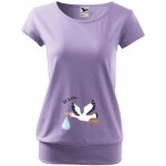 Těhotenské tričko Už letím Chlapeček Fialová – Zboží Mobilmania