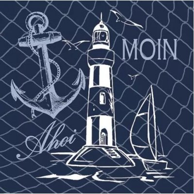 Ubrousek 33x33cm Maják – HobbyKompas.cz Ubrousek 33x33cm Maják – HobbyKompas.cz