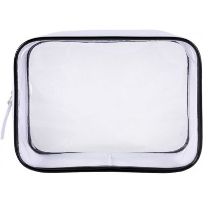 Luxus Průhledná kosmetická taštička bílá 17 x 12 x 6 cm – Sleviste.cz