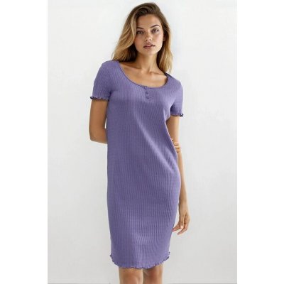 noční košile Mix&Match NDK Pointelle fialová – Zboží Dáma