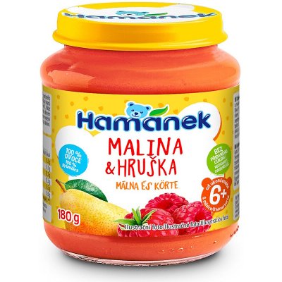 HAMÁNEK Ovocný příkrm malina a hruška 180 g – Zboží Mobilmania