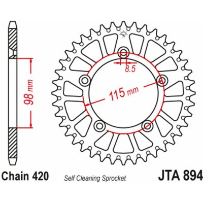 JT Sprockets JTR 894-46 | Zboží Auto