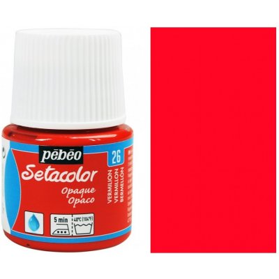 Pebeo Setacolor Opaque č.26 červená rumělka 45 ml – Hledejceny.cz
