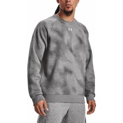 Under Armour Rival Fleece Printed Crew Castlerock Light Heather/White