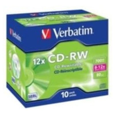 Verbatim CD-RW 700MB 12x, SERL, jewel, 10ks (710213) – Hledejceny.cz