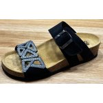 Bio Life Lia 2687 dámské zdravotní pantofle na klínu černá vzor černá – Zboží Dáma