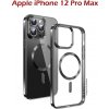 Pouzdro a kryt na mobilní telefon Apple Pouzdro Swissten Clear Jelly MagStick Metallic PRO iPhone 12 PRO MAX černé;