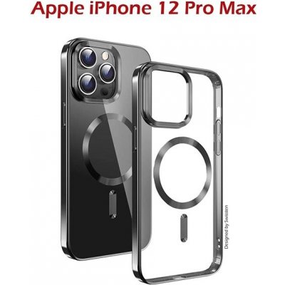 Swissten Clear Jelly MagStick Metallic iPhone 12 Pro Max černé – Zboží Mobilmania